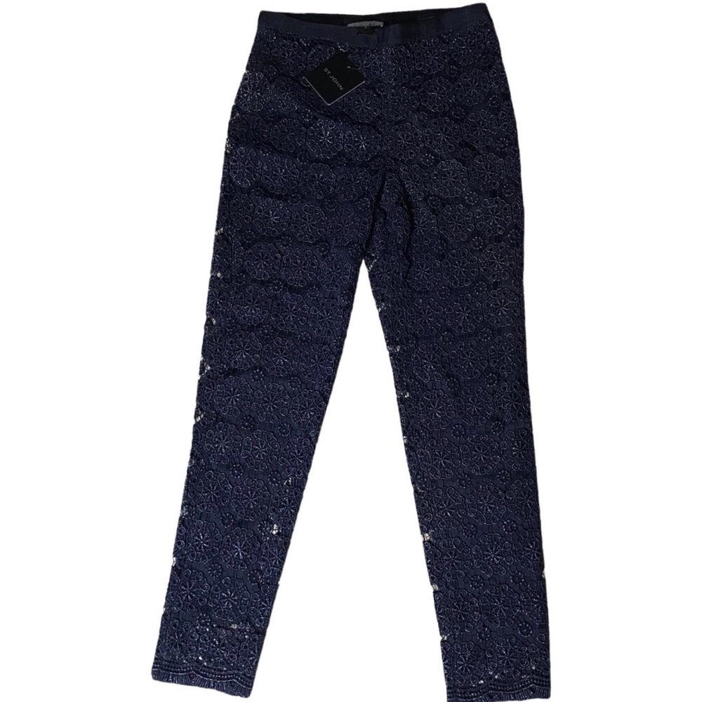 NWT ST. JOHN  “EMMA” Blue Lace Pants